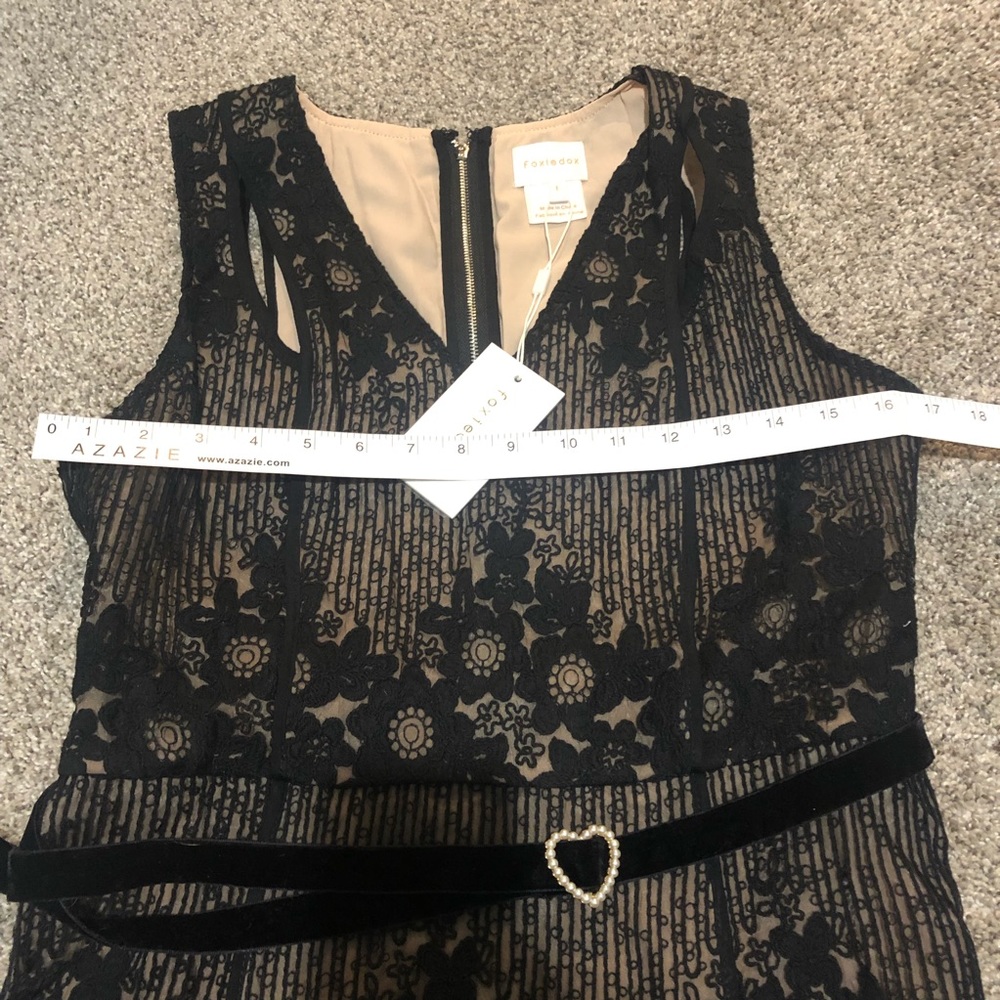 🦋🌙 NWT FOXIEDOX x ANTHROPOLOGIE | Asha Black Lace Dress - Picture 13 of 15